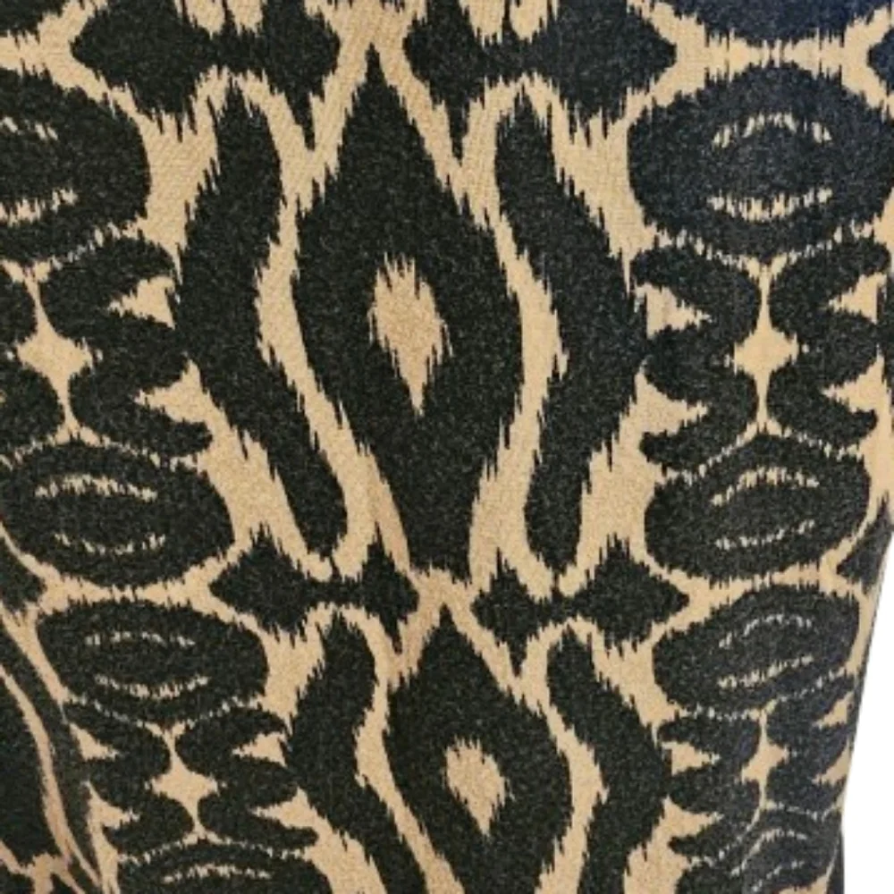 Alona Rose Long Black and Tan Print Vest